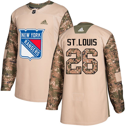 Adidas Rangers #26 Martin St.Louis Camo Authentic Veterans Day Stitched NHL Jersey - Click Image to Close